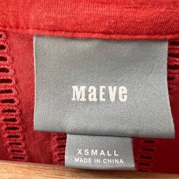 Maeve orange flutter sleeve top with lace size XS - Picture 6 of 7